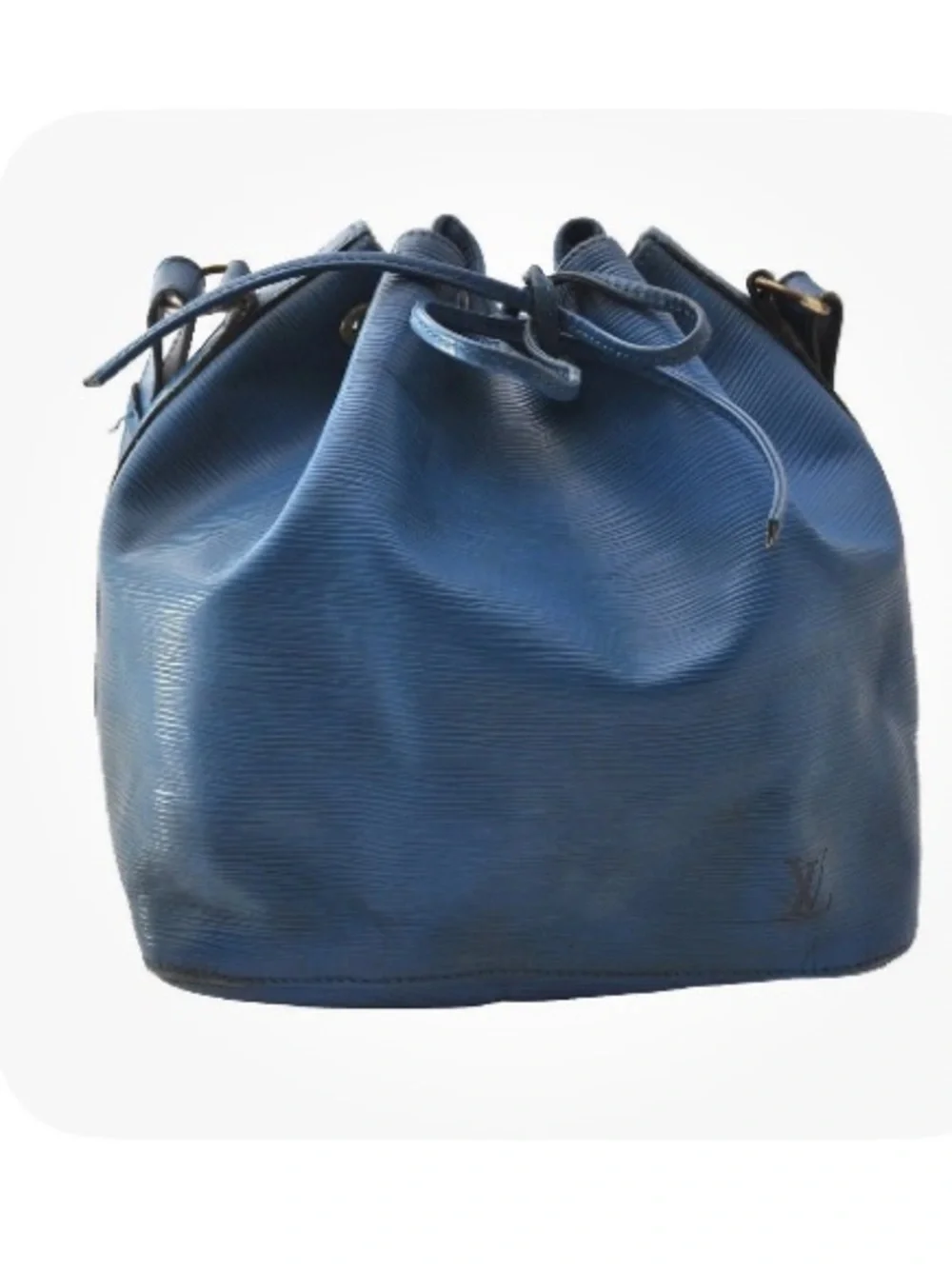 Louis Vuitton Blue Epi Petit Noe Drawstring Shoulder Bag